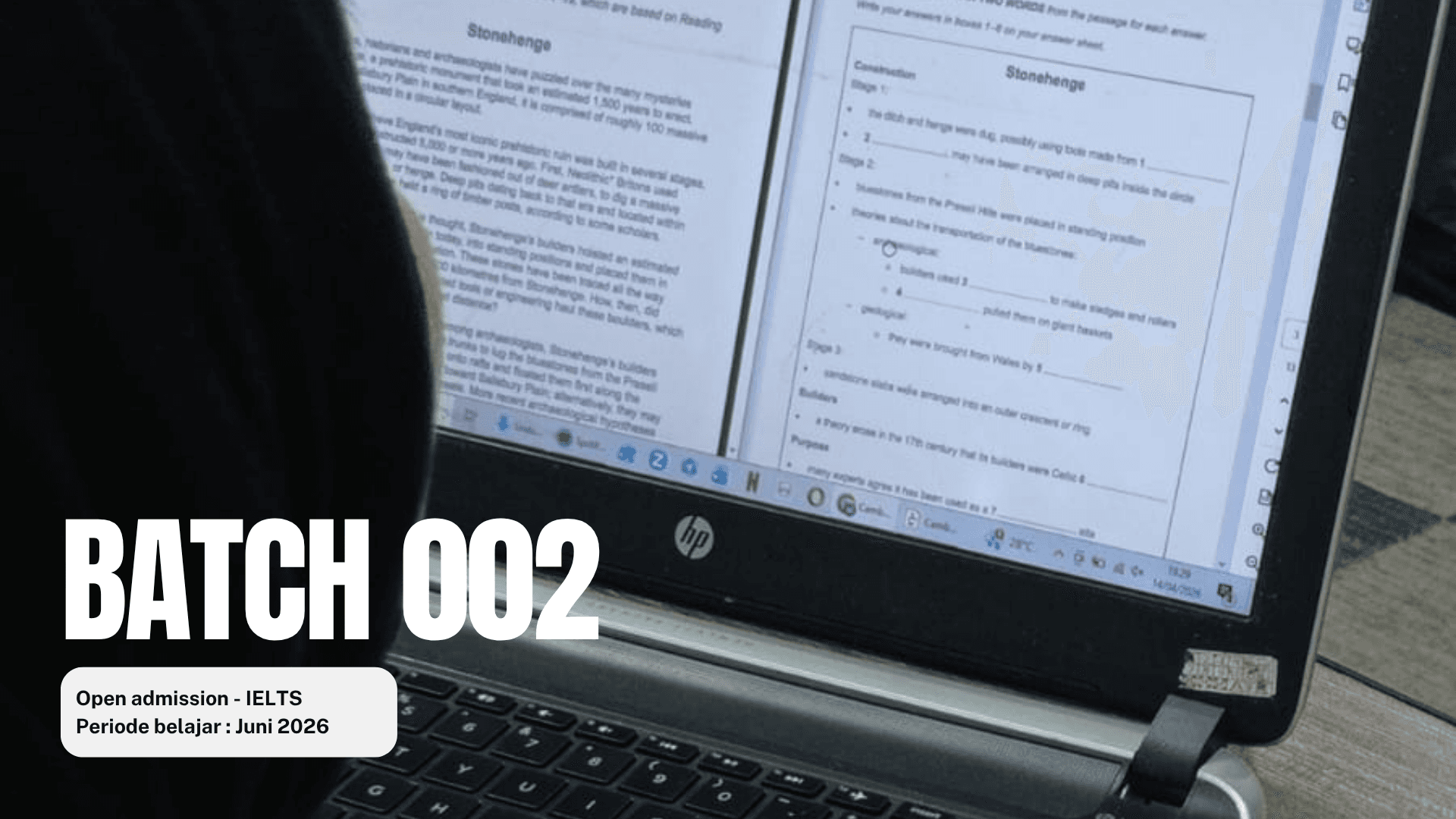Batch SN 002 - Kelas English IELTS - Photo 1