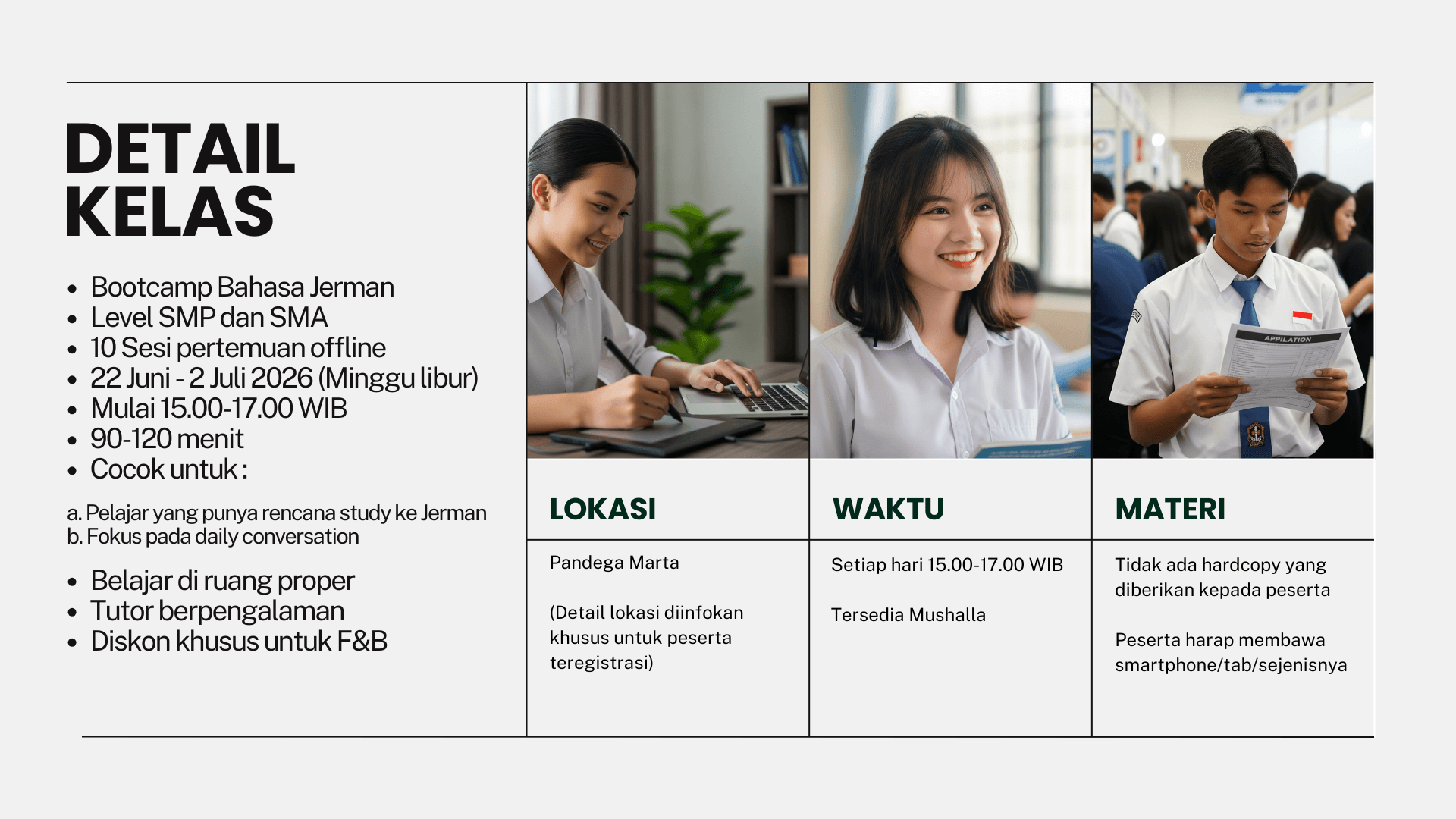 Batch SN 004 - Bootcamp Jerman Level SMP SMA - Photo 2