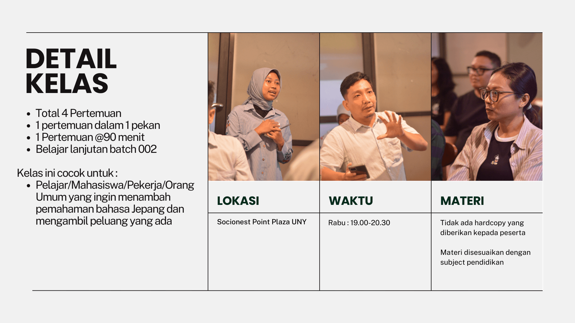 Batch SN 002.1 - Kelas Bahasa Jepang Lanjutan - Photo 2